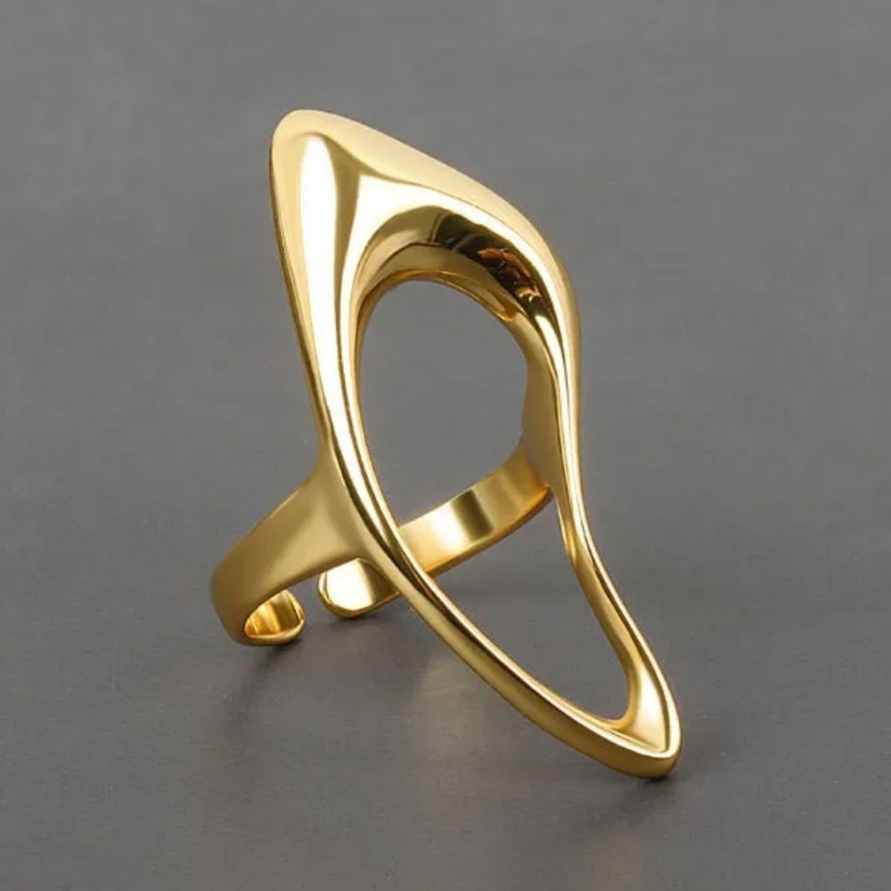 Minimalist Geometric Adjustable Ring